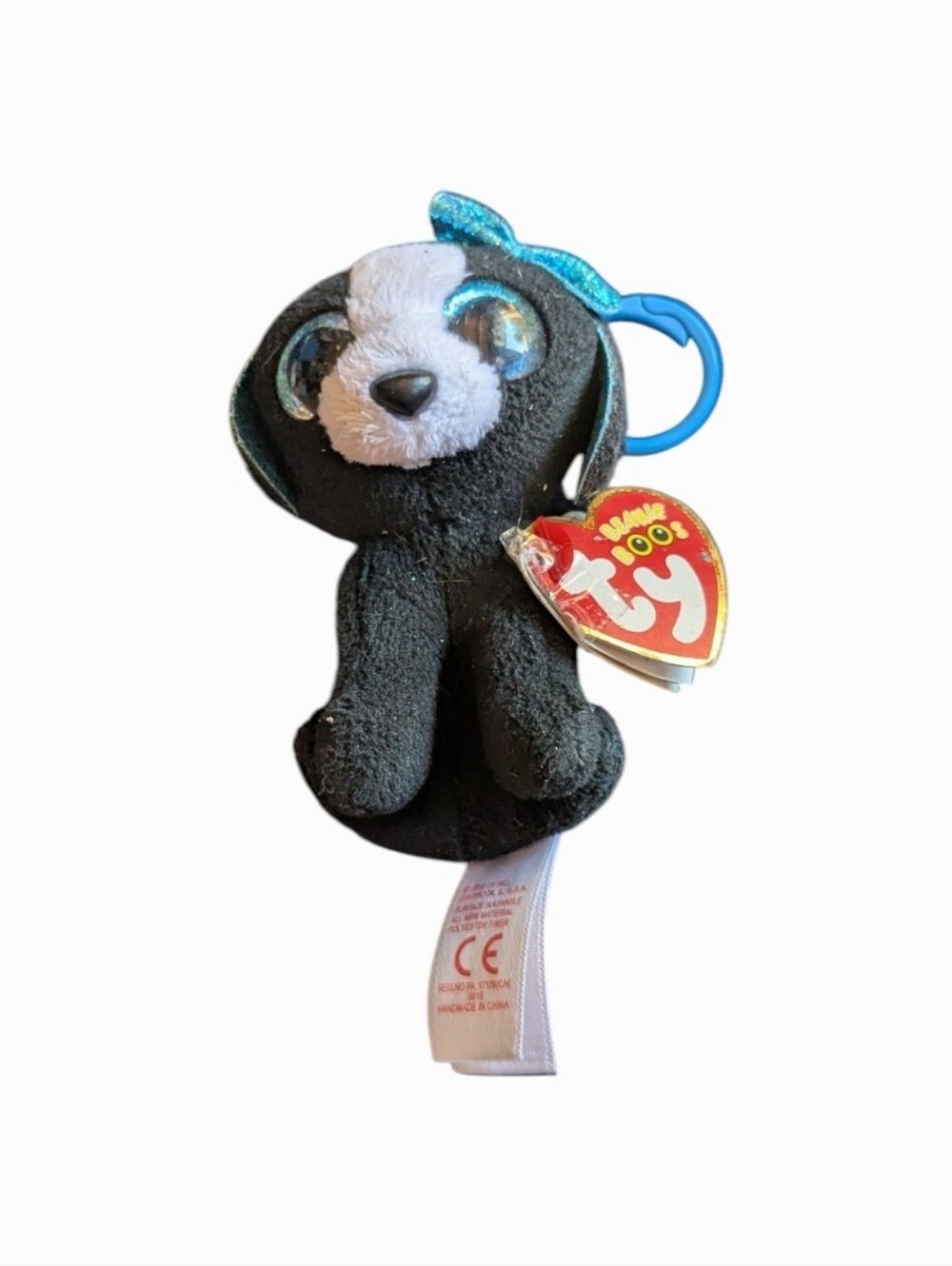 Ty Beanie Boos Clip/Keychain Tracey the Dog